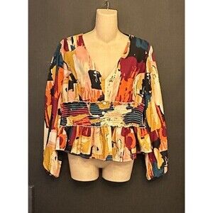 Live 4 Truth Women’s Geometric Boho Top Abstract Flowy Concert 1x C4